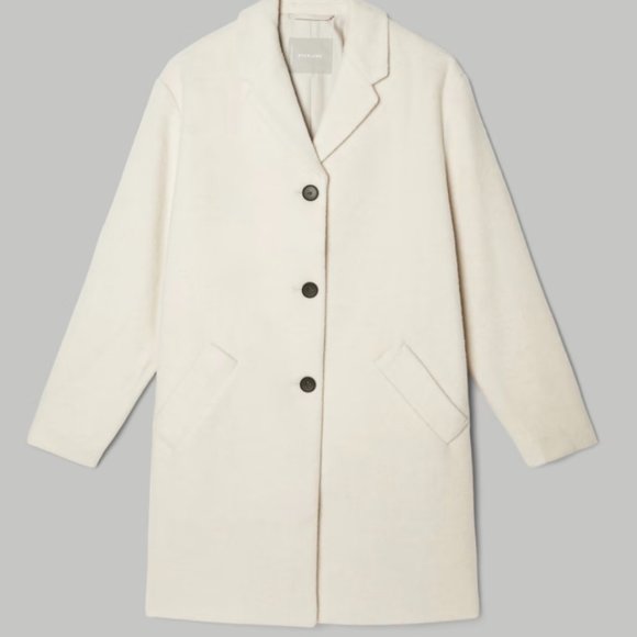 NWT Everlane The Italian ReWool® Cocoon Coat Size S in Cream - Picture 2 of 9